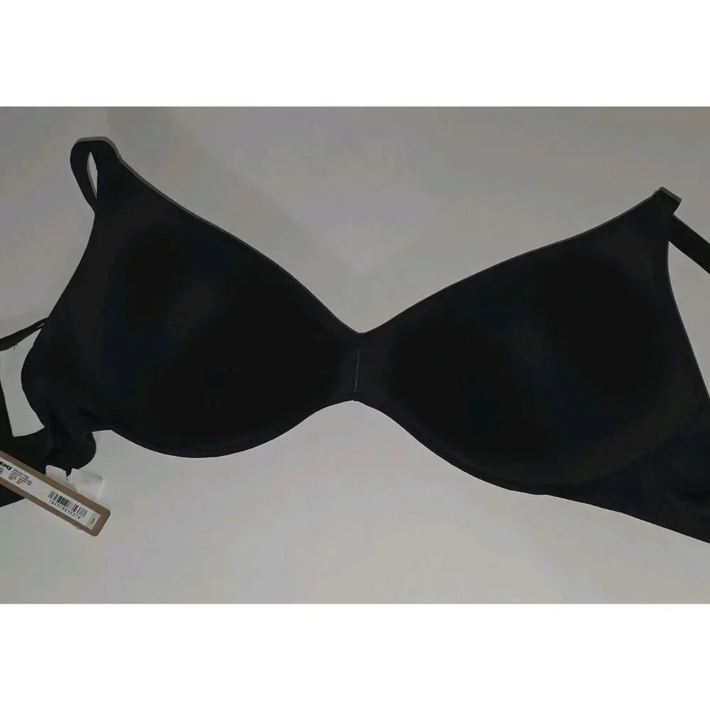 NWT Skims Wireless Form Push-Up Plunge Onyx Bra 38D - Picture 6 of 7